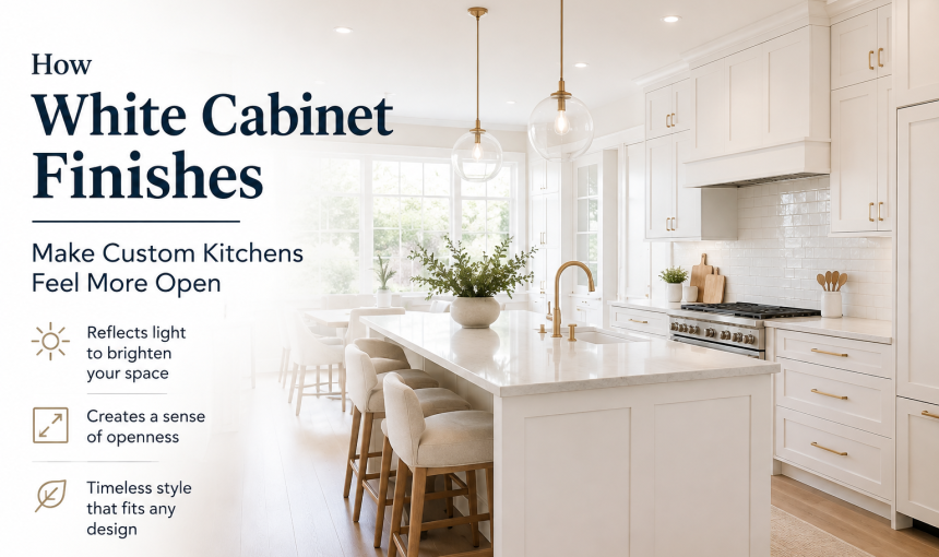 How White Cabinet Finishes Make Custom Kitchens Feel More Open
